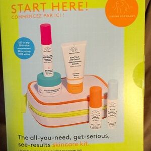 Drunk Elephant Skincare Set with Pink and Orange Details
